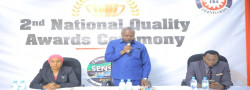 Guest of Honour delivering speech during National Quality Awards Ceremony 2021/2022